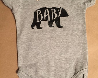 Baby Bear Onesie Baby Bear Creeper Baby Bear Bodysuit