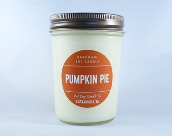 Pumpkin Pie Handmade Soy Candle | Fall Candle | Pumkin Candle | Hand-poured soy candle in Pumpkin | Soy Candle with Lid | Fall Candle