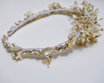 AZAHAR-diadema - flowers-romantic style-headband novia-tocados headband TIARA flores-tocados - boho chic style novia-corona