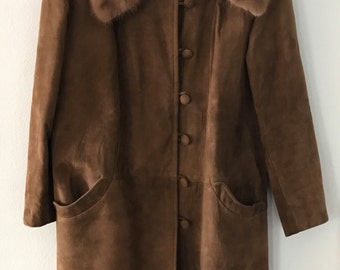 Vintage mod 60's highlander suede coat