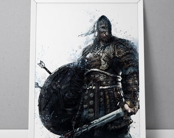 For Honor print, Viking print, For Honor poster, Viking poster, The Warborn game poster, N.003