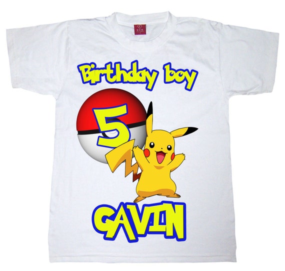 pokemon birthday shirt BOY or GIRL shirt by WishesandkissesCo