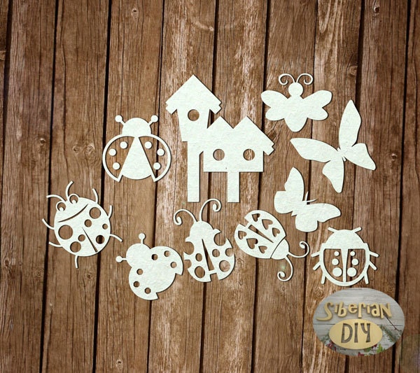 Laser Cut Chipboard The Set Of Spring 3