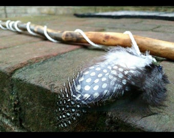 ECO CAT Ethically Sourced Minimalist Cat Wand!Hand Carved Oak Cat Teaser with Coconut Oil Seal,Eco Friendly Cat Toy,Kitten Toys,Cat Wand