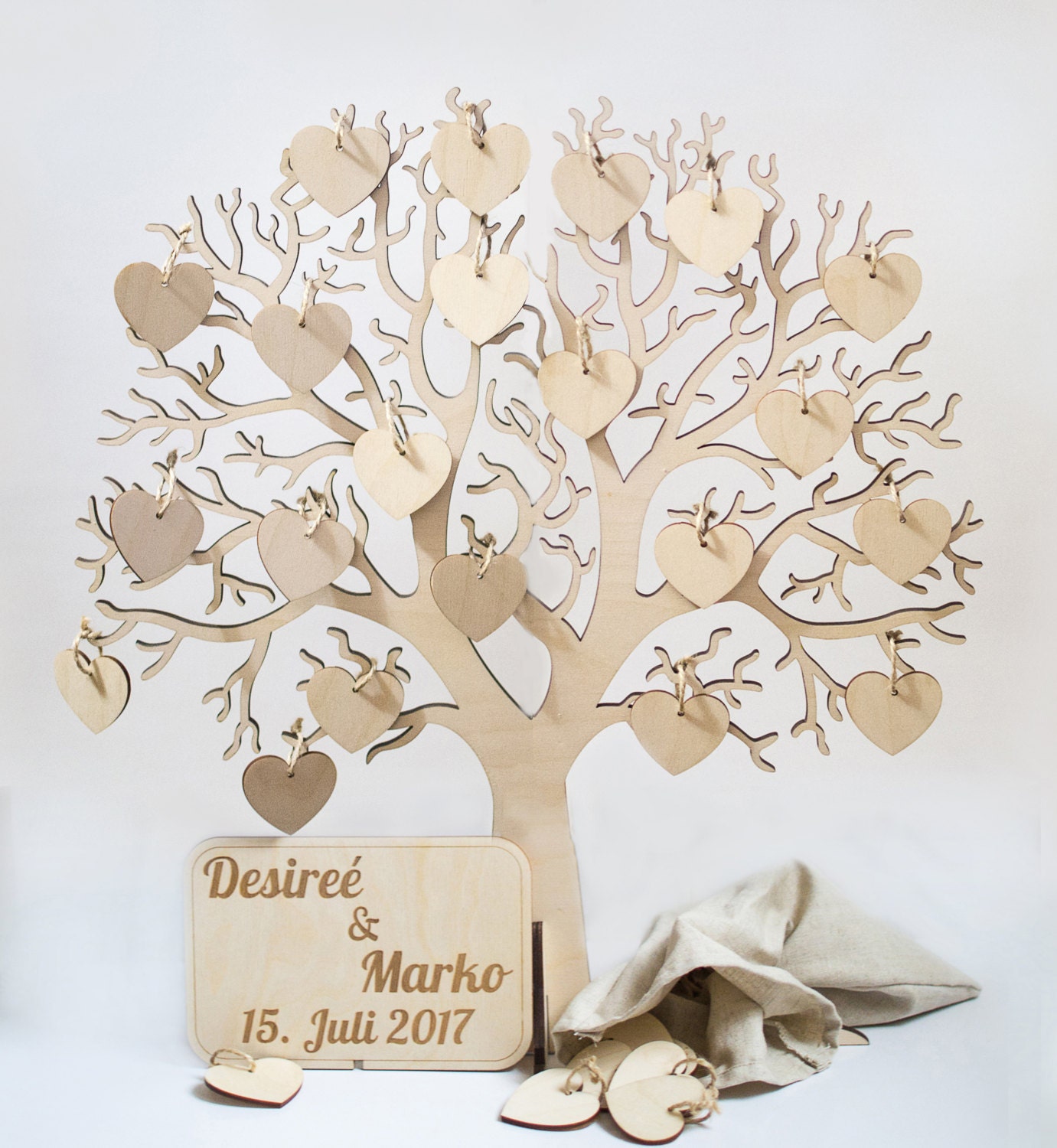 Wishing Tree Large Wooden Guest Book/Wedding wish tree guest