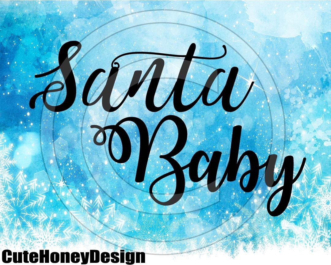 Download Santa Baby Word Art Swirl Font Digital Cutting files ...