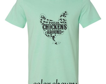 chicken cottage t shirt