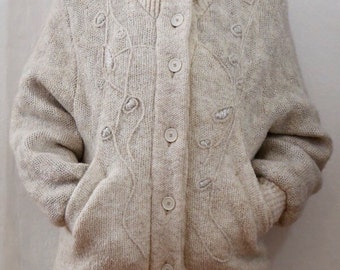 Padded bomber jacket from knitting