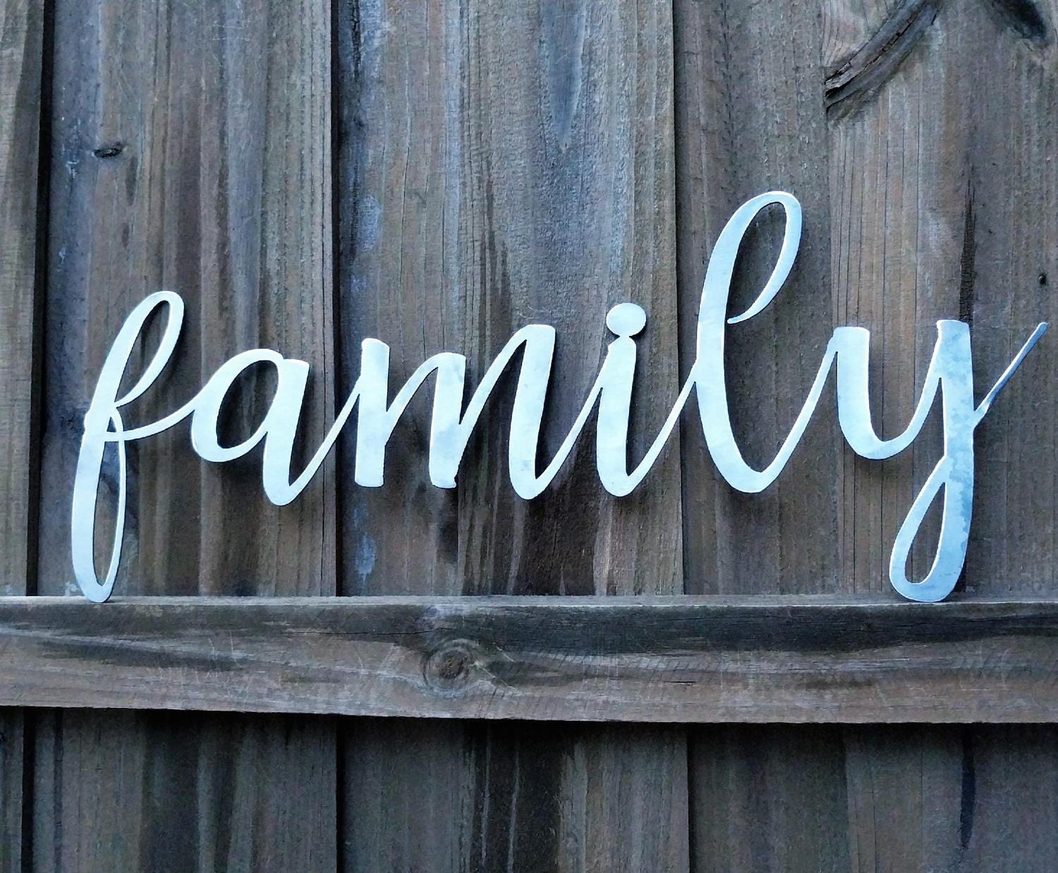 Metal Family Sign-The Word Family-Family Sign-Metal