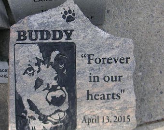 Pet Memorial Stone (Portrait Stone) Grave Marker
