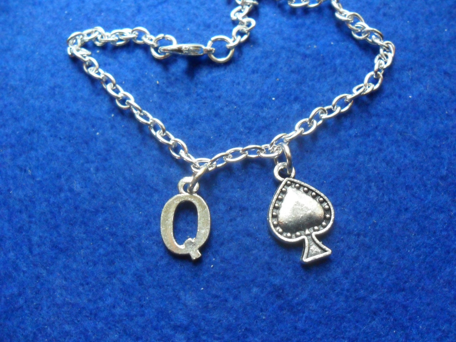 Queen Of Spades Wrist Bracelet Or Ankle Bracelet Choose Size