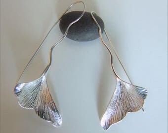 Silver earrings. Brushed Silver earrings. Silver Jewellery. Satin Silver earrings. Silver jewelry.