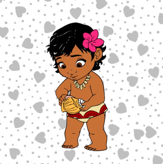 Download Disney Baby Moana and Shell SVG File Cutting File Vector