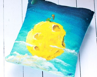 Cuddly pillow Hare and moon