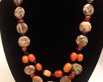 Lovely orange colored Jasper necklace