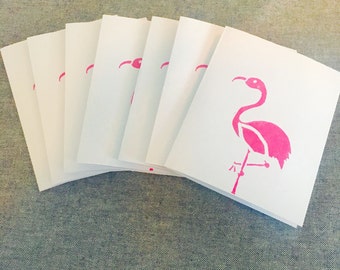 Pink Lawn Flamingo Greeting Card (set of 7)
