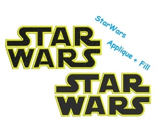 Star wars Embroidery Designs - 2 designs Star wars applique instant download