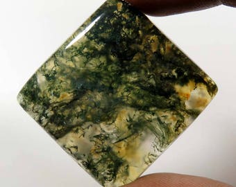 Rarest!! Natural Moss Agate cabochon. 61.50 Cts. moss agate gemstone. Seaweed Moss agate loose gemstone. Moss Agate jewelry use MOS-17