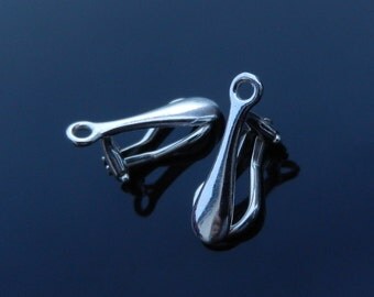 Sterling Silver Clips Earring Finding