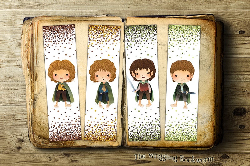 Printable Lord of the Rings Bookmark Set Frodo Samwise