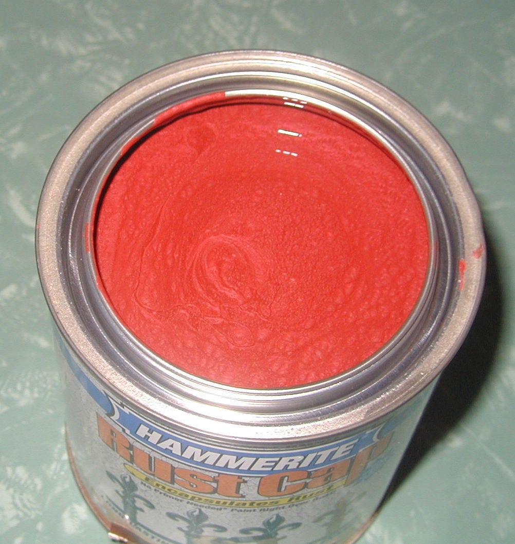 Red Hammered Metal Paint Metallic hammerite rust cap roll brush spray