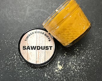 Sawdust, Man Candle, Mason Jar Soy Candles, Man Cave, Gifts For Him, Manly Gift, Woodworking Gifts, Vegan Candle, Novelty Candle