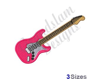 Electric Guitar - Machine Embroidery Design