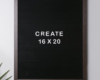Black Felt 16"x20" Felt Letterboard in Canada - Walnut Finish