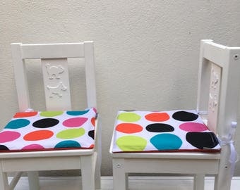 Spotty Ikea Kritter Kids Chair Cushion Cover - Spotty Childrens Chair Cover - Rainbow Kids Cushion Cover