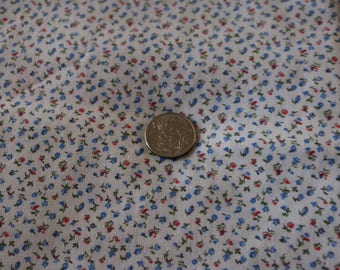 24 Sweet Flowered cotton blue and white Calico