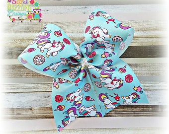 Unicorn Cheer Bow, Cheer Bow, Big Bow, Unicorn Bow, Pony Bow, Horse Bow, Donut Bow, Ice Cream Bow, Magical Bow
