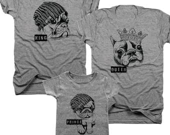 3-Pack King, Queen, Prince t-shirt set (B088)