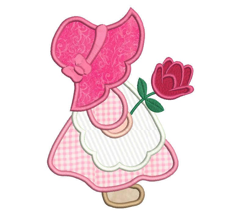 Sun Sue Applique Embroidery Design Sue