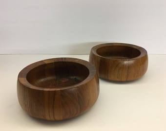 Set of 2 Vintage Dansk Teak salad bowls