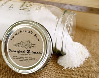 Handmade Laundry Soap, Natural Soap, Sensitive Skin, Laundry, Soap, Washing, Eco Friendly, Mason Jar, Washing Machine, Laundry Room,Handmade