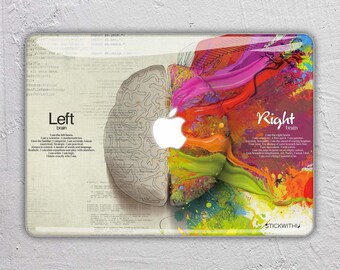 Painting macbook skin left right brain macbook decal macbook sticker Art macbook cover creativity macbook pro skin macbook air 13 FSM085