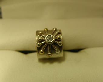 Sterling Silver And Crystal Pandora Sunshine Charm