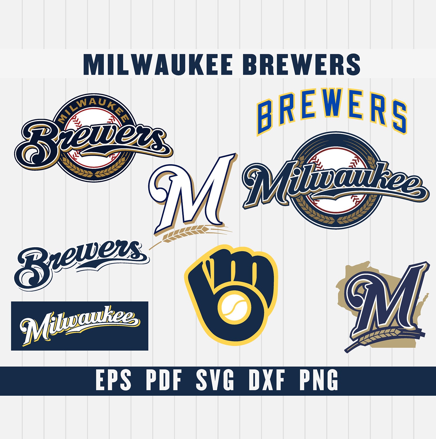 Milwaukee Brewers Cut Files SVG Files Baseball Clipart