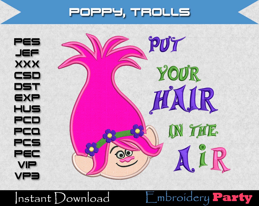 trolls hair in the air