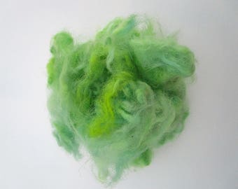 Hand Dyed Manx Loaghtan Lambswool - 10 g/0.35 oz - Wool Spinning Fibre - Art Yarn - Lock Spinning - Doll Hair - Waldorf Doll - Weaving