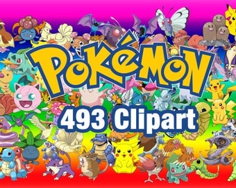 493 Pokemon ClipArt - Digital , PNG, image, picture, oil painting, drawing,llustration, art , birthday,handicraft 300 DPI, 300 PPI