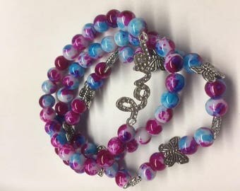 Multi-Colored bead bracelet set