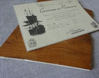 Large HMS Victory Oak coaster with original white paint and COP