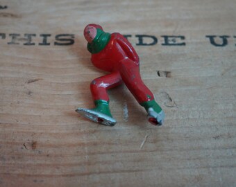 Antique vintage Barclay lead figurine Skating boy