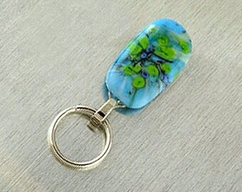 Magnetic ID Holder & Magnetic Eyeglass Holder Handmade with Lampwork Glass, Magnetic Eyeglass Lanyard