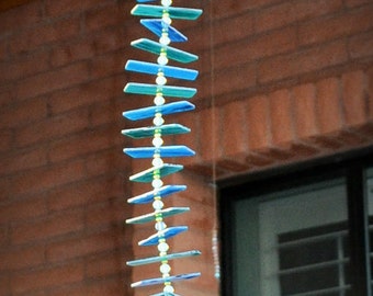 Rain Chain Made to Order Stained Glass Chime Water Feature Garden Decor Mother's Day Gift Anniversary Gift