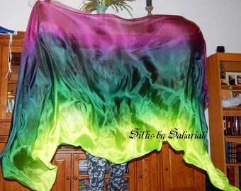 Sahariah's Silk Belly Dance Veil Rectangle original "Killer Silk" 3 Yard Rectangle Veil Tribal Silks by Sahariah