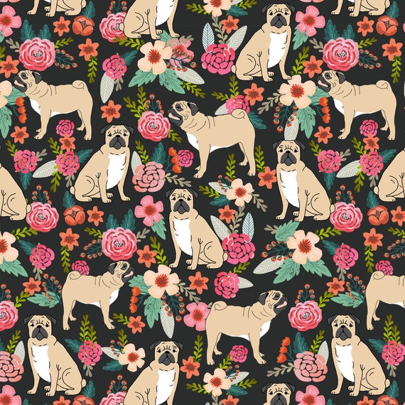 pug fleece fabric pug fabric pug florals pet fabric by petfriendly pug pug fleece fabric pug fabric pug florals pet fabric by petfriendly pug