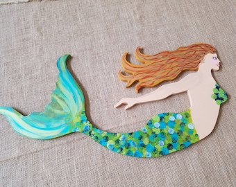 Wooden Mermaid Wall Hanging mermaid wall hanging with shell bra wood cut out 24 Wooden Mermaid Wall Hanging mermaid wall hanging with shell bra wood cut out 24