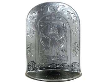 RESERVED TERRA Goddess Gaia Shrine Handmade Pottery Silver